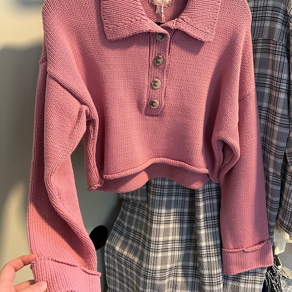 Pink crop sweater Show Me Your Mumu